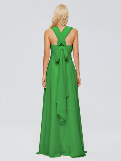 Ximena Straps Ribbon Chiffon Bridesmaid Dresses