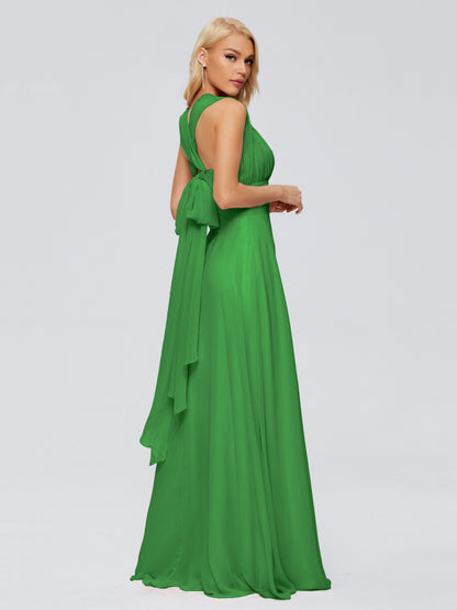 Ximena Straps Ribbon Chiffon Bridesmaid Dresses