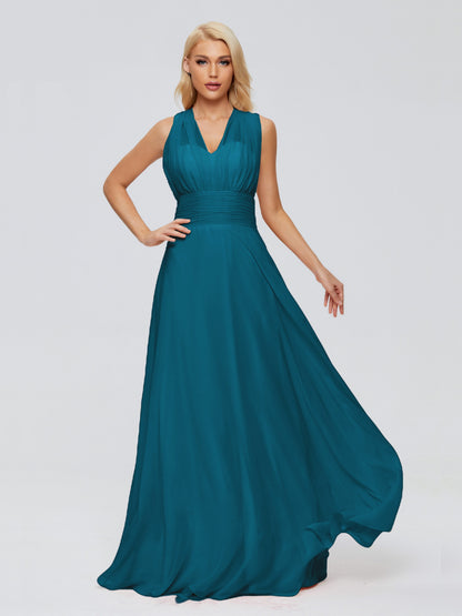 Ximena Straps Ribbon Chiffon Bridesmaid Dresses
