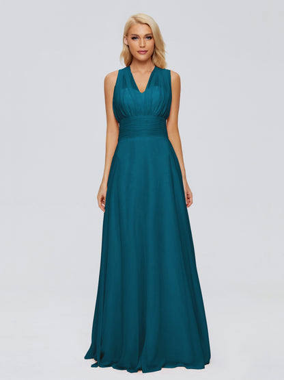 Ximena Straps Ribbon Chiffon Bridesmaid Dresses