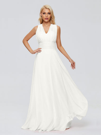 Ximena Straps Ribbon Chiffon Bridesmaid Dresses