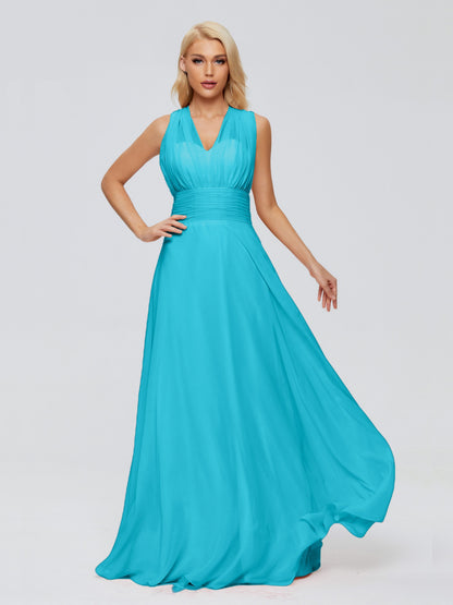 Ximena Straps Ribbon Chiffon Bridesmaid Dresses