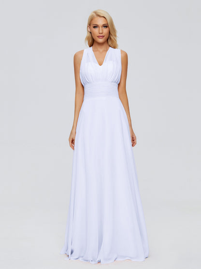 Ximena Straps Ribbon Chiffon Bridesmaid Dresses