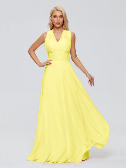 Ximena Straps Ribbon Chiffon Bridesmaid Dresses