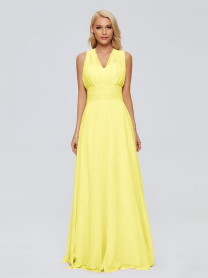 Ximena Straps Ribbon Chiffon Bridesmaid Dresses