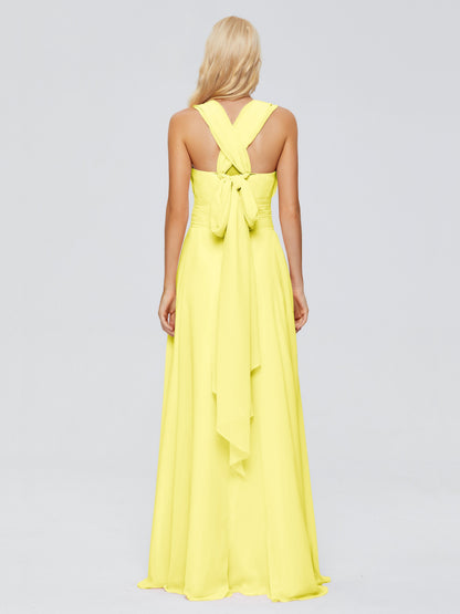 Ximena Straps Ribbon Chiffon Bridesmaid Dresses