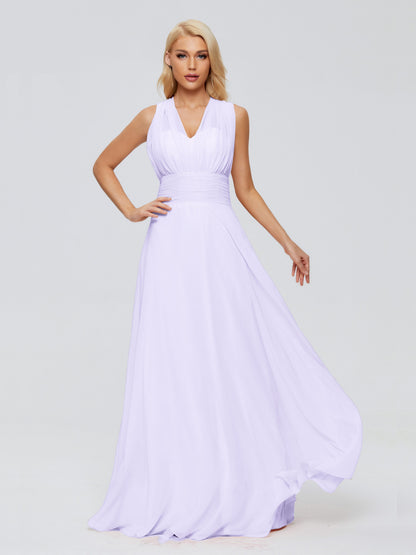 Ximena Straps Ribbon Chiffon Bridesmaid Dresses