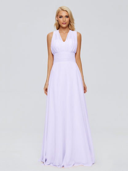 Ximena Straps Ribbon Chiffon Bridesmaid Dresses