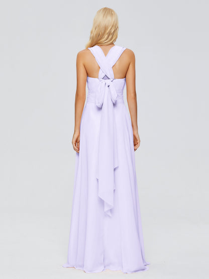 Ximena Straps Ribbon Chiffon Bridesmaid Dresses