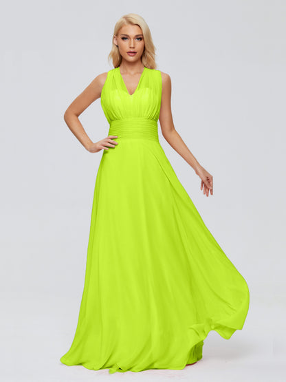 Ximena Straps Ribbon Chiffon Bridesmaid Dresses