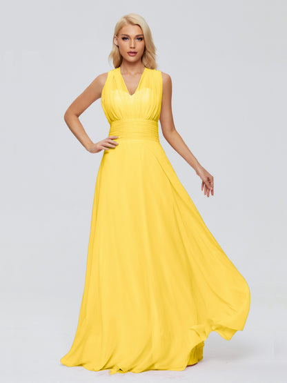 Ximena Straps Ribbon Chiffon Bridesmaid Dresses