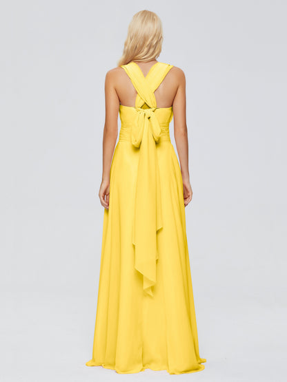 Ximena Straps Ribbon Chiffon Bridesmaid Dresses