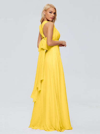 Ximena Straps Ribbon Chiffon Bridesmaid Dresses