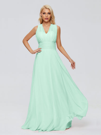 Ximena Straps Ribbon Chiffon Bridesmaid Dresses