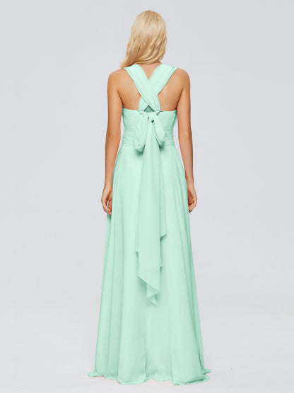Ximena Straps Ribbon Chiffon Bridesmaid Dresses