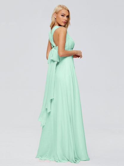 Ximena Straps Ribbon Chiffon Bridesmaid Dresses