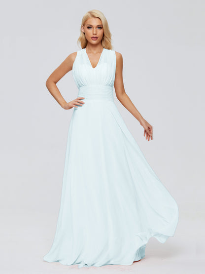 Ximena Straps Ribbon Chiffon Bridesmaid Dresses