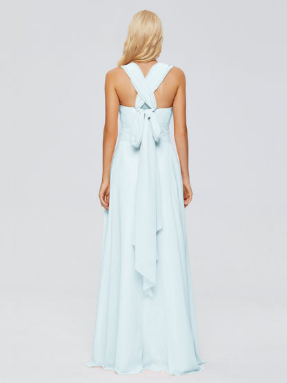 Ximena Straps Ribbon Chiffon Bridesmaid Dresses