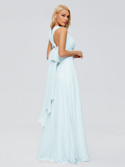 Ximena Straps Ribbon Chiffon Bridesmaid Dresses