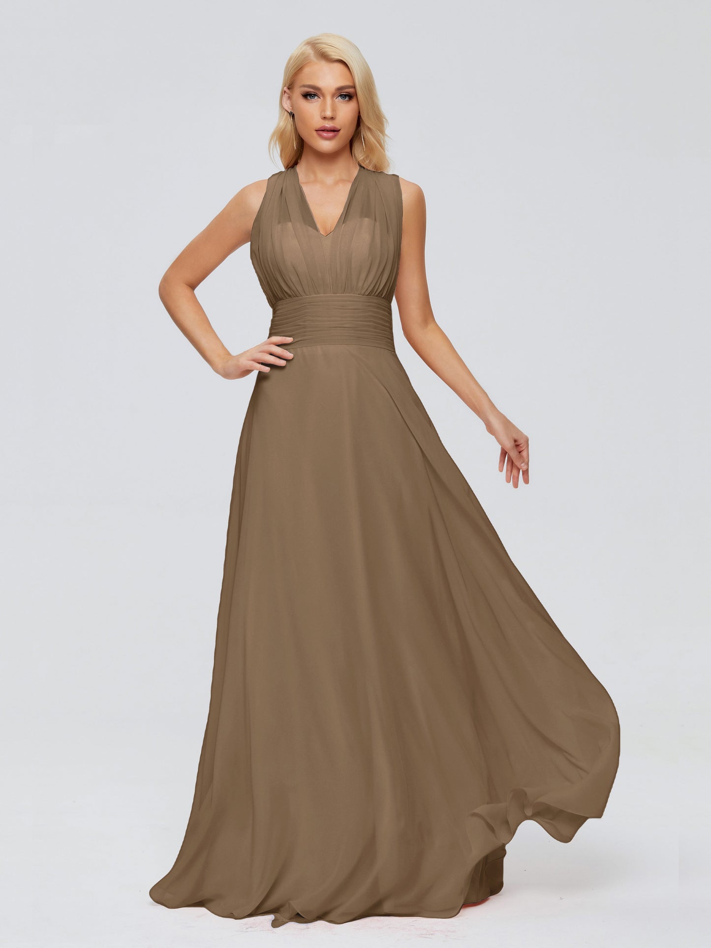 Ximena Straps Ribbon Chiffon Bridesmaid Dresses