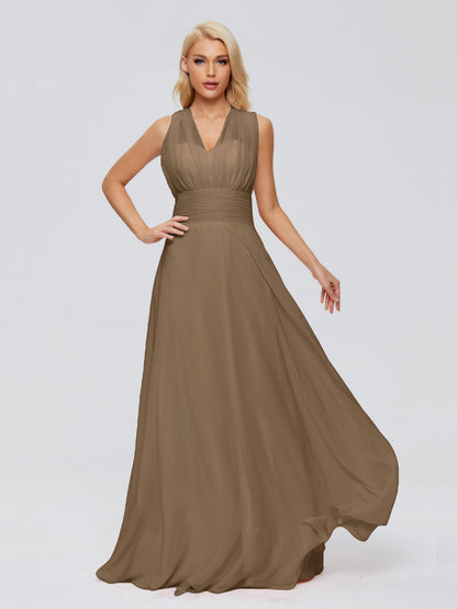Ximena Straps Ribbon Chiffon Bridesmaid Dresses