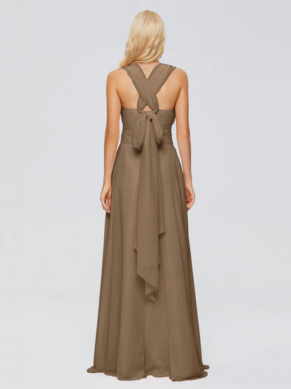 Ximena Straps Ribbon Chiffon Bridesmaid Dresses