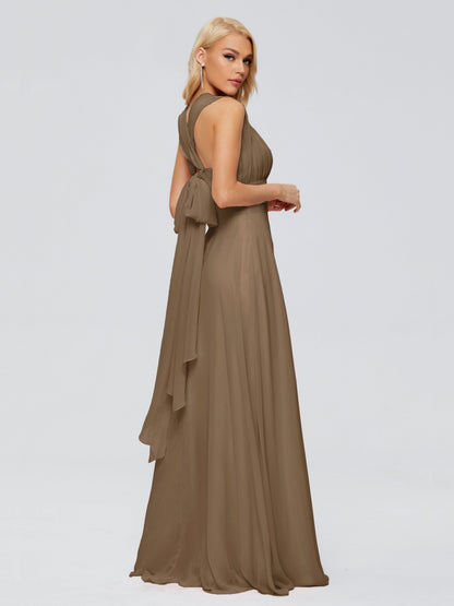 Ximena Straps Ribbon Chiffon Bridesmaid Dresses