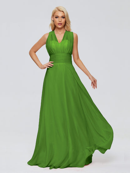 Ximena Straps Ribbon Chiffon Bridesmaid Dresses