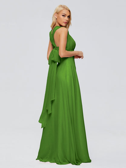 Ximena Straps Ribbon Chiffon Bridesmaid Dresses