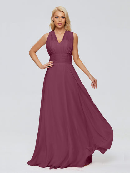 Ximena Straps Ribbon Chiffon Bridesmaid Dresses