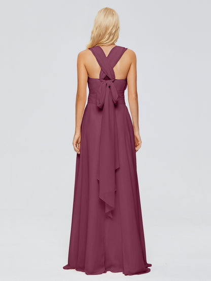 Ximena Straps Ribbon Chiffon Bridesmaid Dresses