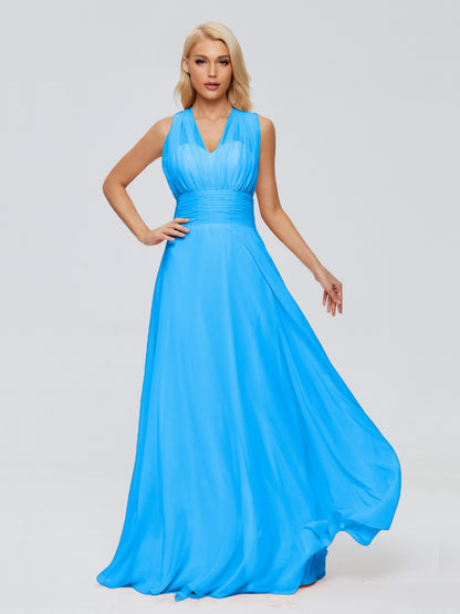 Ximena Straps Ribbon Chiffon Bridesmaid Dresses