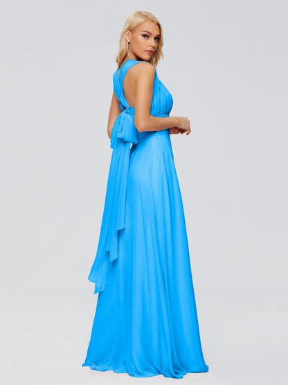 Ximena Straps Ribbon Chiffon Bridesmaid Dresses