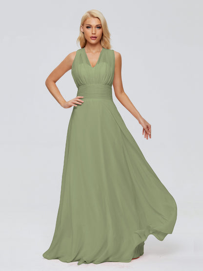 Ximena Straps Ribbon Chiffon Bridesmaid Dresses