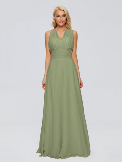 Ximena Straps Ribbon Chiffon Bridesmaid Dresses