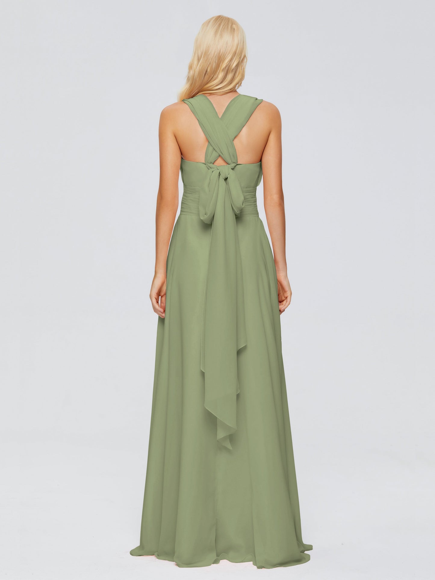 Ximena Straps Ribbon Chiffon Bridesmaid Dresses