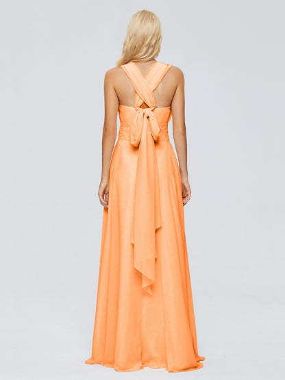 Ximena Straps Ribbon Chiffon Bridesmaid Dresses