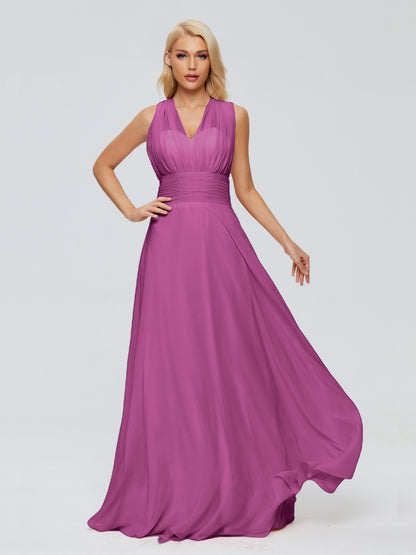 Ximena Straps Ribbon Chiffon Bridesmaid Dresses