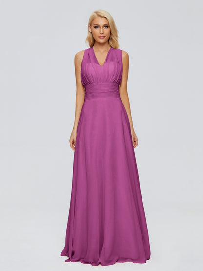 Ximena Straps Ribbon Chiffon Bridesmaid Dresses