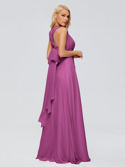 Ximena Straps Ribbon Chiffon Bridesmaid Dresses