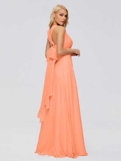 Ximena Straps Ribbon Chiffon Bridesmaid Dresses