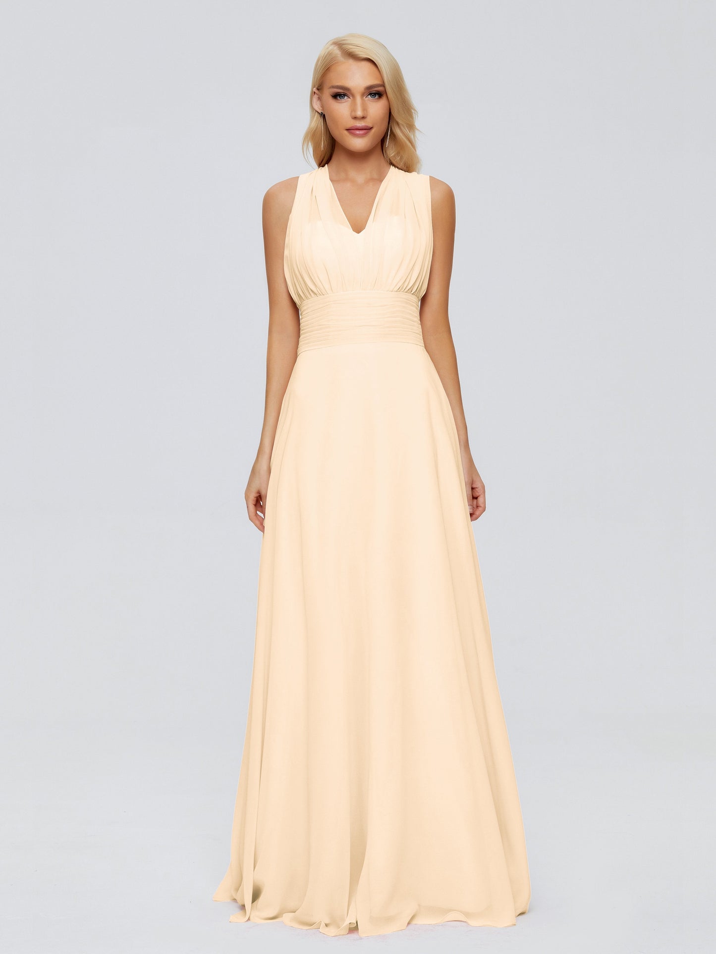 Ximena Straps Ribbon Chiffon Bridesmaid Dresses