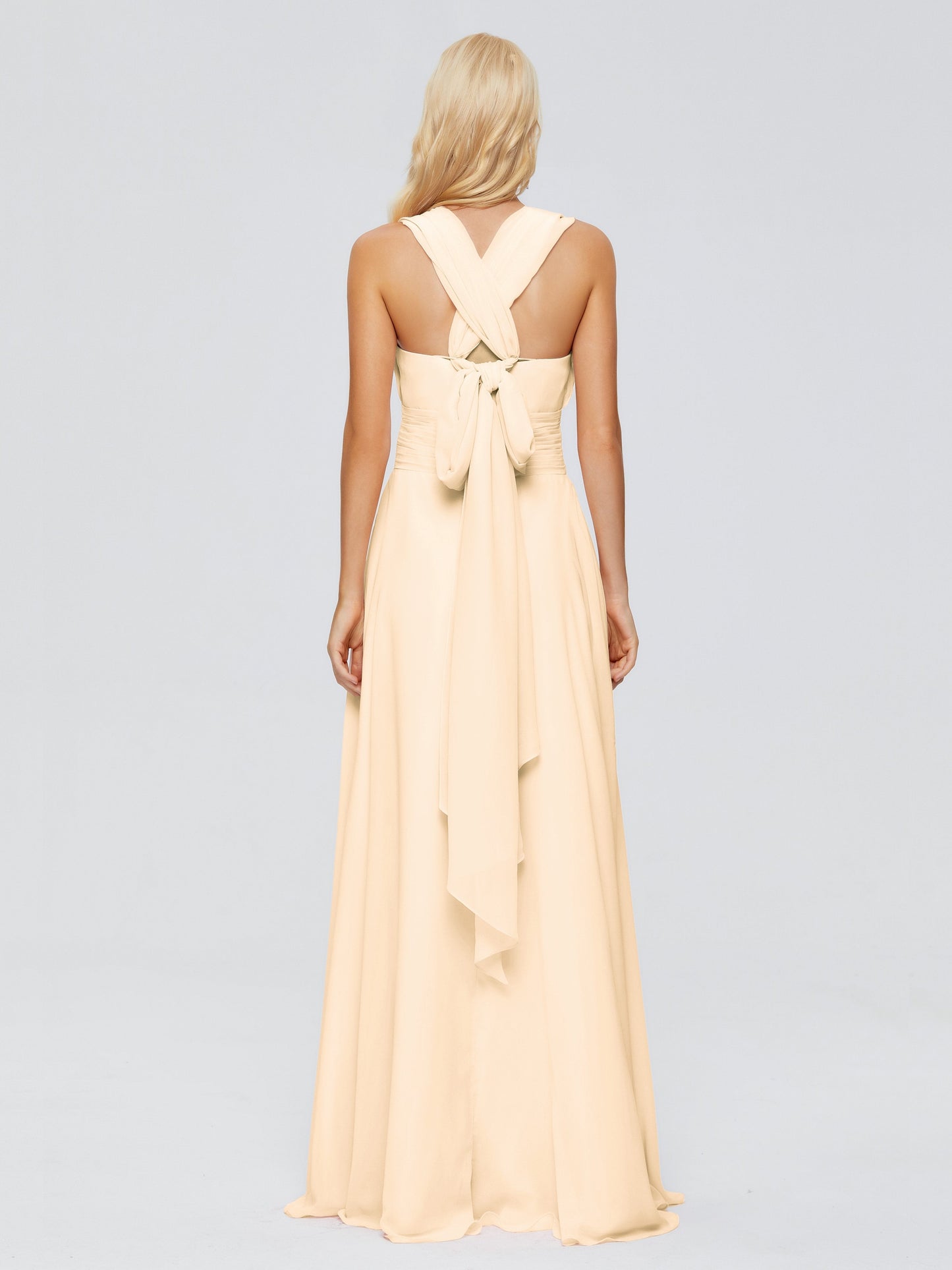 Ximena Straps Ribbon Chiffon Bridesmaid Dresses