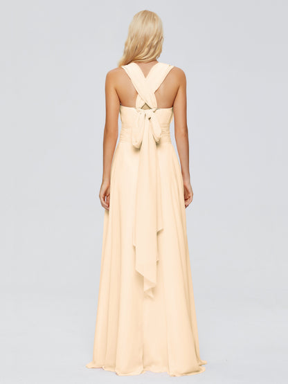 Ximena Straps Ribbon Chiffon Bridesmaid Dresses