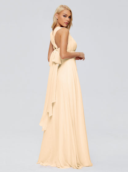 Ximena Straps Ribbon Chiffon Bridesmaid Dresses