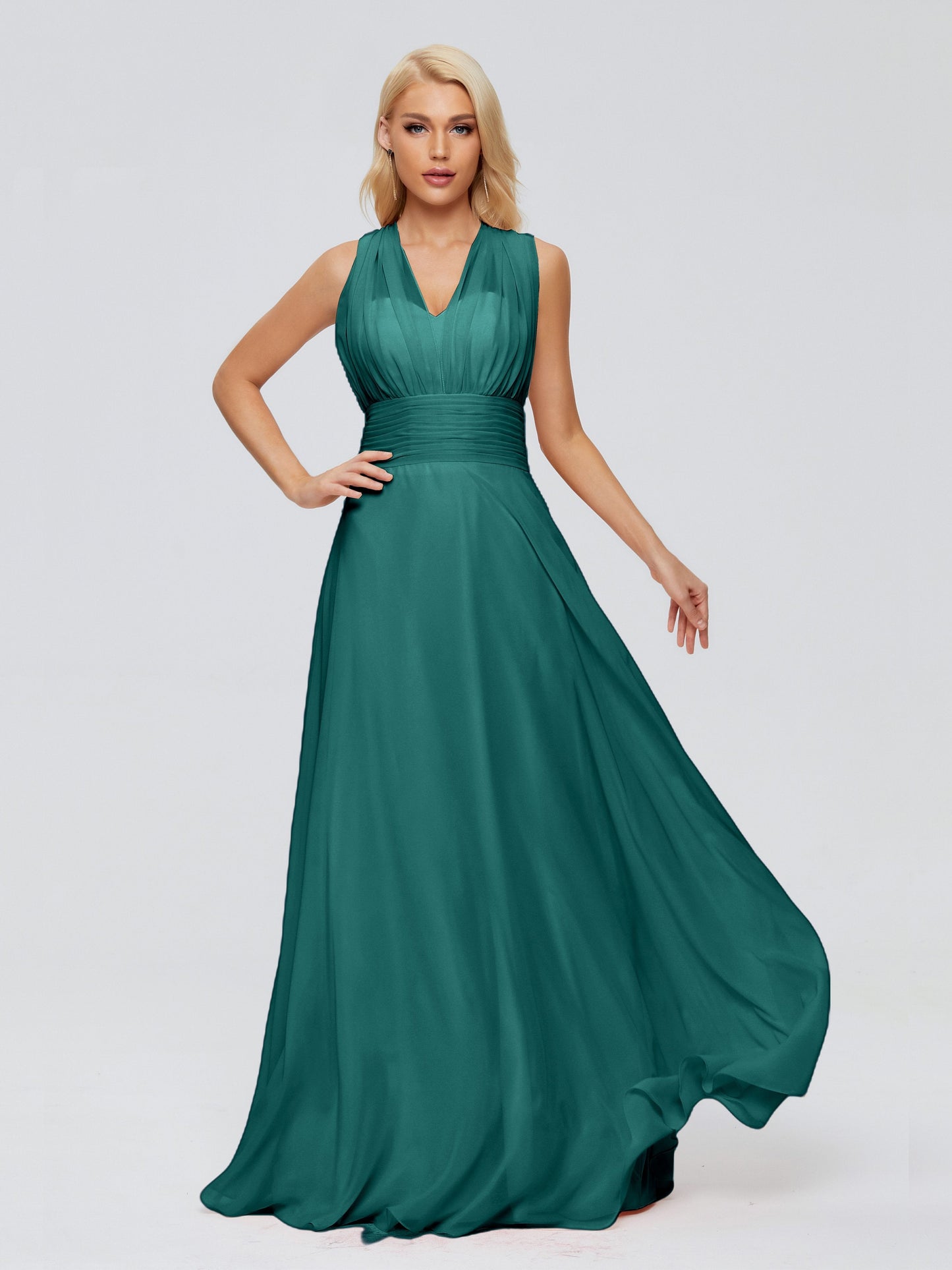 Ximena Straps Ribbon Chiffon Bridesmaid Dresses