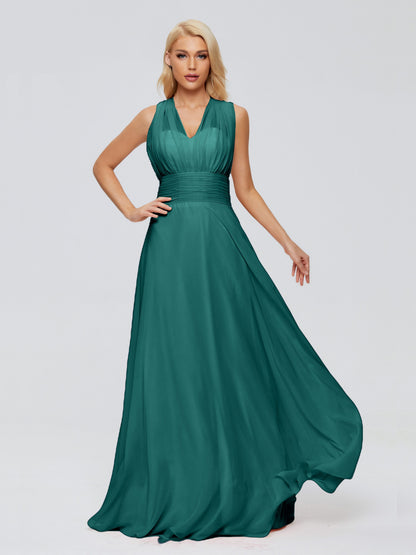 Ximena Straps Ribbon Chiffon Bridesmaid Dresses