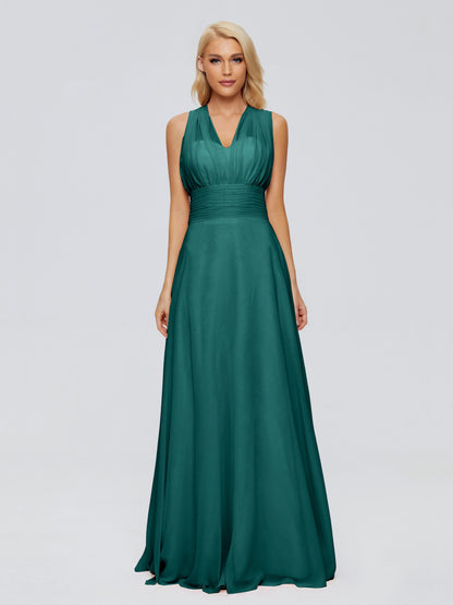 Ximena Straps Ribbon Chiffon Bridesmaid Dresses