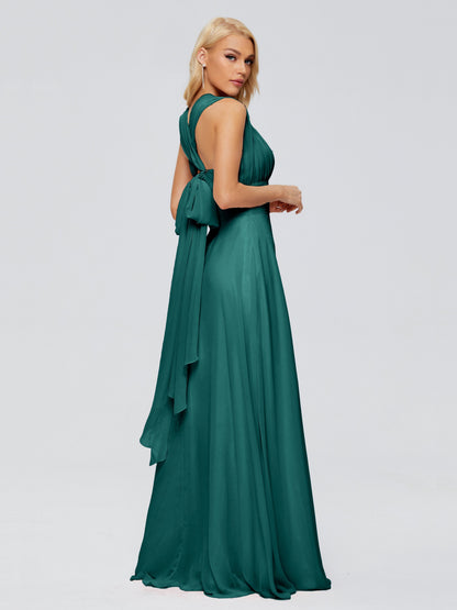 Ximena Straps Ribbon Chiffon Bridesmaid Dresses