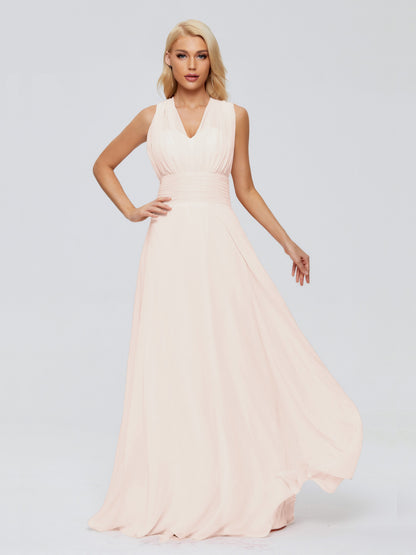 Ximena Straps Ribbon Chiffon Bridesmaid Dresses
